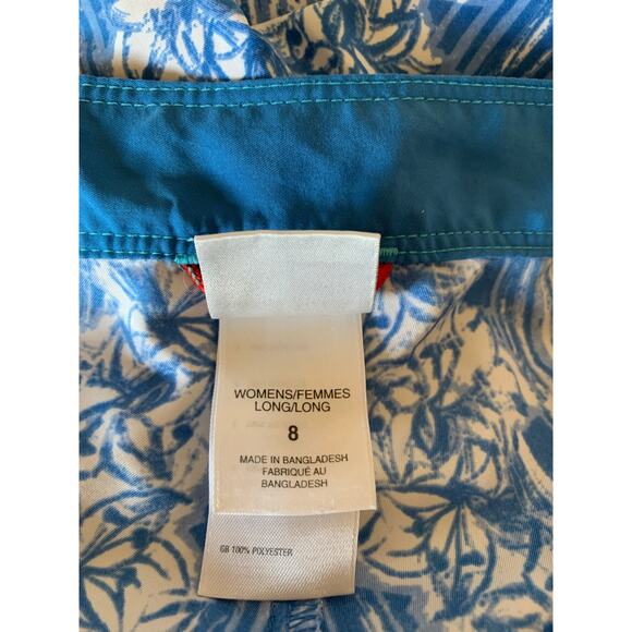 The North Face shorts size 8 women's blue botanical print - Picture 6 of 6